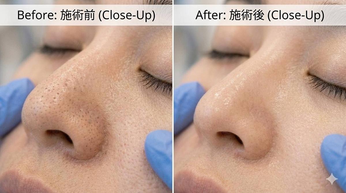 ハイドラフェイシャル(beforeとafter)