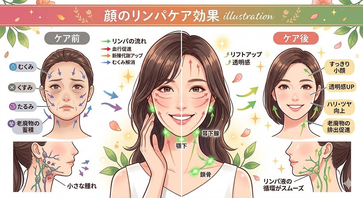 お顔のリンパケア