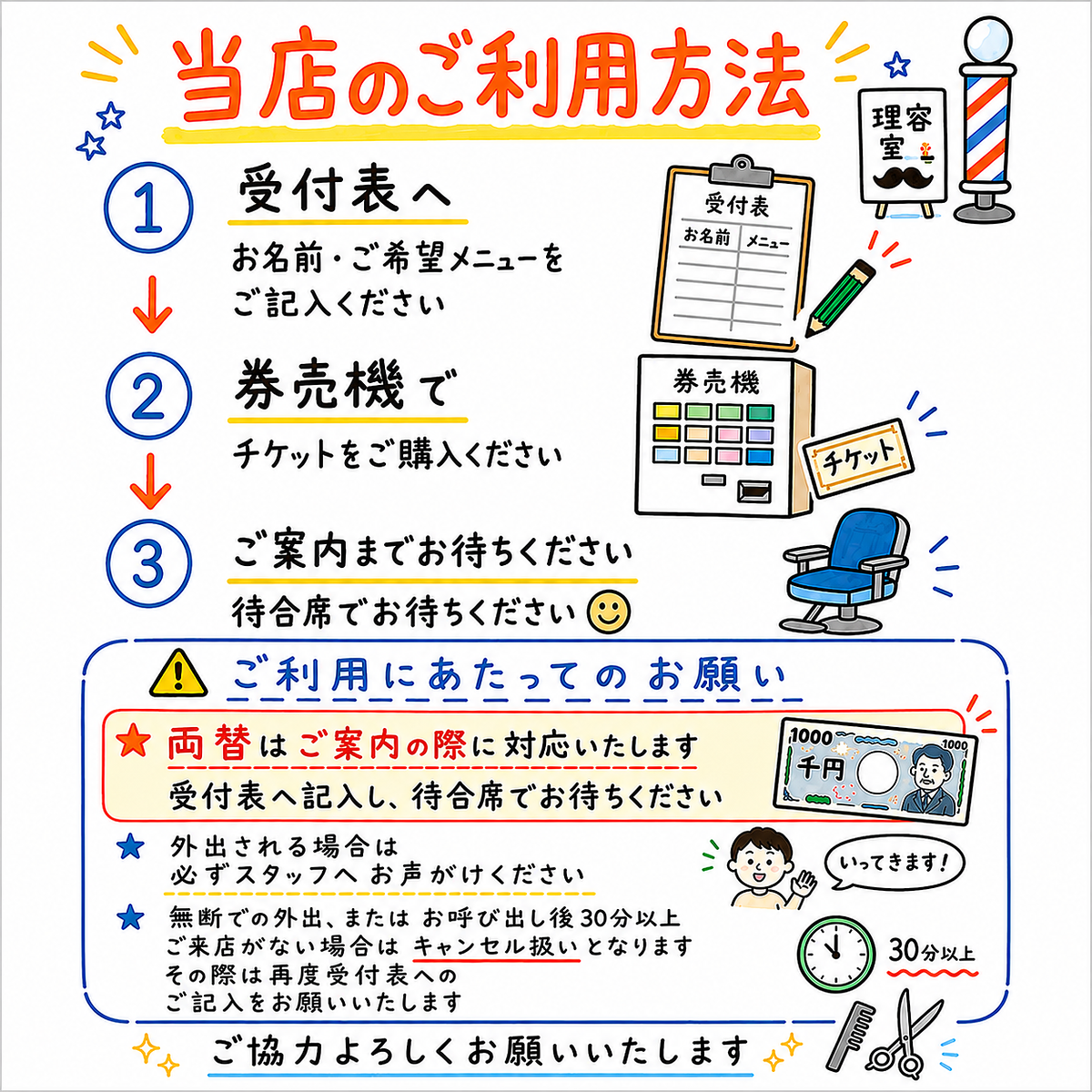 SUN 相馬店 理容室